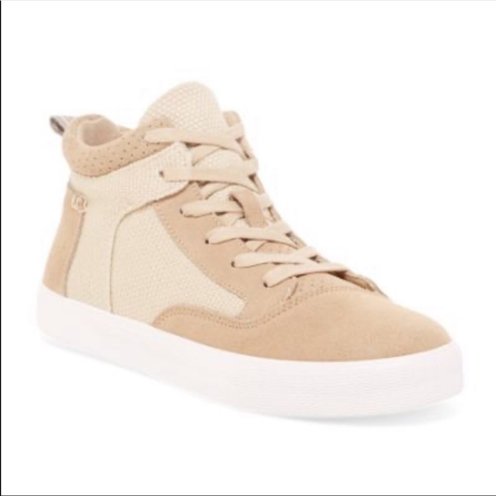 Tom’s suede and canvas high top sneakers